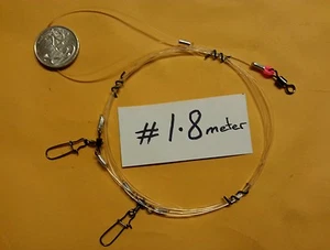 1 PATERNOSTER LEADER QUALITY MADE SNAPPER RIG 80LB LINE NO HOOKS MED 2 DROPPERS - Picture 1 of 11