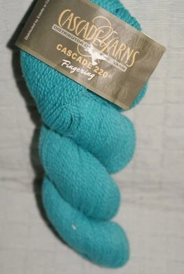 Hilos en cascada dedos 220 hilos 9421 azul Hawaii 100 % lana peruana Highland Foto 1 de 3