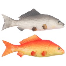 2 Pcs Modèle Carassin Unité Centrale Enfant Poisson D'aquarium Réaliste