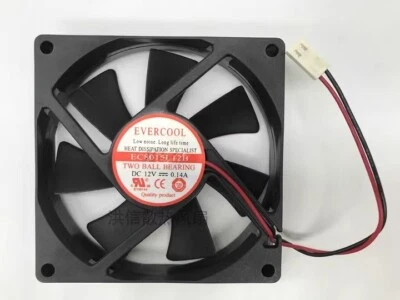 EVERCOOL EC8015L12B DC12V 0.14A 8015 80*15MM Fan - Image 1 of 3
