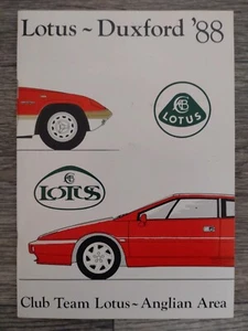 Folleto guía del programa Club Team Lotus Anglian Area Duxford 1988 - Imagen 1 de 2