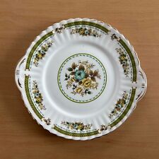 Royal Stafford Bone China Dovedale White/Green Floral 10" Cake Serving Plate