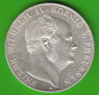 Silver Coin Taler Prussia Ausbeutetaler 1859 Very Pretty nswleipzig - Image 1 of 3