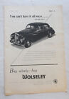 Wolseley Original Advertisement removed from a 1953 Magazine