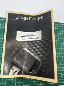JOHN DEERE 4.5L 6.8L TIER II ENGINE OPERATION OPERATORS MANUAL OMRG33324. - Picture 1 of 4