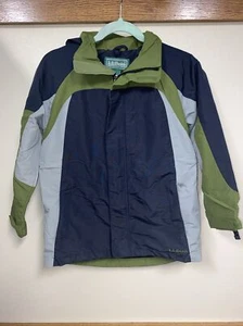 Ll Bean Boys Winter Coat Parka Blue & Green Size M 10-12 Waterproof SEE DESCRIPT - Picture 1 of 8