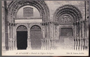 AVALLON 89 Portail de l'Église St LAZARE CPA non-circulée Éd H. COURON 1900-1910 - Imagen 1 de 2