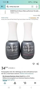 Entity SOAK OFF GEL, SHELLAC, BASE & TOP COAT NEU, UNGEÖFFNET PROFESSIONAL USE - Bild 1 von 7