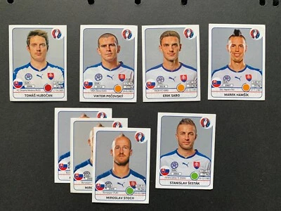 8 Cartes FOOTBALL PANINI UEFA EURO 2016 Slovaquie - Photo 1/2