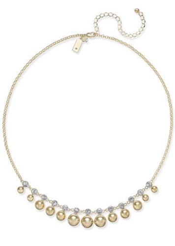 Nuova mini collana Kate Spade New York ragazza dorata placcata oro WBRUE667 $98