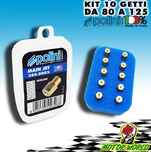 POLINI Set 10 Getti Massimo Carburatore MIKUNI Dal 80 al 125 cod. 380.0002 - Foto 1 di 1