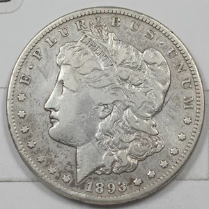 US 1893-CC Silver Morgan Dollar XF U1822 combine shipping - Picture 1 of 2