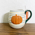 Holiday Rib Stripe Coffee Mug 18 oz 3D Hand Painted CHOOSE Santa Pumpkin Bee