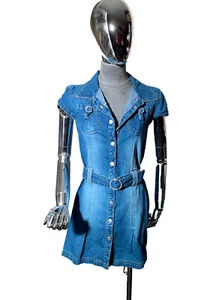 Made with Love Dress Denim Girls Blue Shirt Belted Snaps 12 - 13 Years - Picture 1 of 17