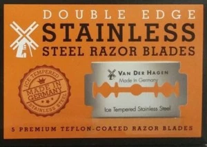 3 PACK Van Der Hagen Double Edge Stainless Steel Razor Blades, 5 ct EACH - Picture 1 of 1