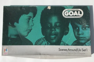 1972 Milton Bradley Poster Schule Sprachentwicklung Szenen um uns Set 1 - Bild 1 von 9