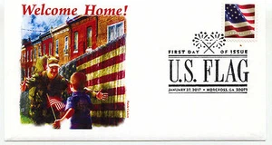 5161 US Flag, 2017, APU booklet single, Panda Cachets, pictorial cancel, FDC - Picture 1 of 1