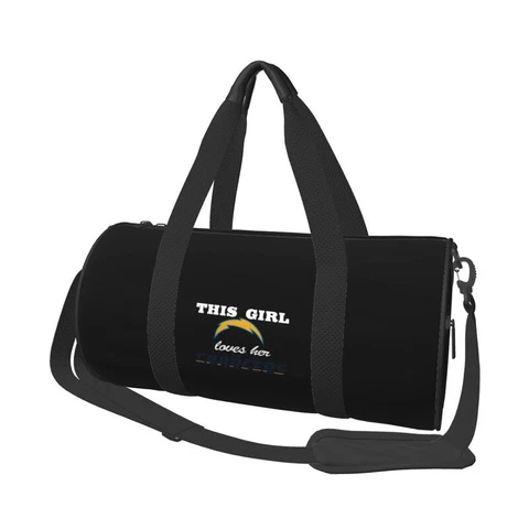 This Girl Loves Her San Diego Chargers Travel Bag Luggage Bag Collapsible Cover