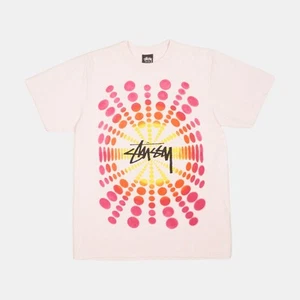 T-shirt Stussy Atticus tinta a pigmenti / taglia S / uomo / rosa / cotone - Foto 1 di 8