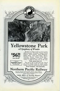 1925 Northern Pacific Railroad Yellowstone Park Old PRINT AD Wall Decor! (4267) - Picture 1 of 1