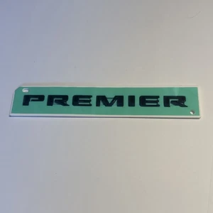 GM 2019-2026 Tahoe Silverado Suburban “Premium” Raised Emblem In Gloss Black - Picture 1 of 3