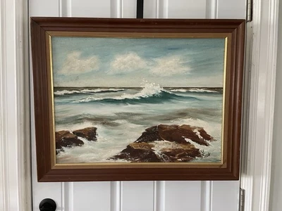 Framed Roy Fish Original Oil Painting Impressionist Seascape/Ocean Landscape - Image 1 of 4