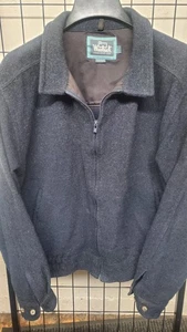 Vintage WOOLRICH Wool Coat Bomber Jacket Made In USA Large - Picture 1 of 6