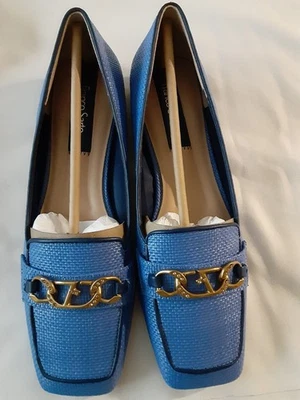 NEW Franco Sarto Womens Tiari Slip on Square Toe Blue  Loafers Size 7 1/2 M - Image 1 of 4