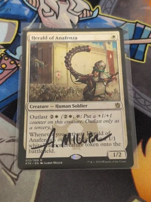 1x Signed Herald of Anafenza Magic The Gathering Staple - Image 1 of 2