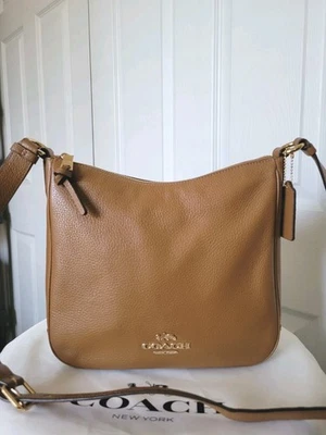 Coach Ellie Refined Pebble Leather File ShoulderBag/Crossbody Light Saddle - Image 1 of 4