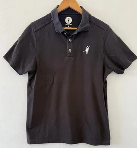 Toes On The Nose Polo Shirt Men’s Medium  Black Surfer Logo Pullover Collared - Picture 1 of 9