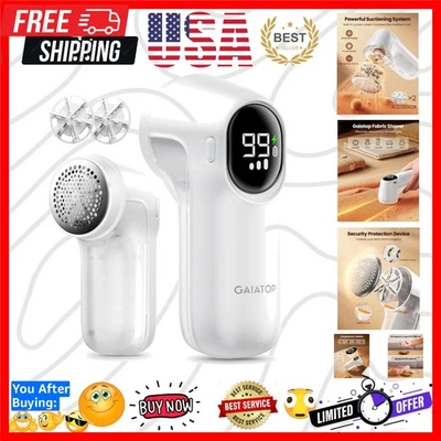 Barbeador de tecido recarregável, 3 velocidades removedor de fiapos elétrico barbeador com LED di... - Imagem 1 de 4