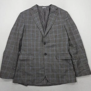 E.Thomas Sakko Herren 40R kariert Joseph Abboud Heritage Blazer Seide Leinen Wolle - Bild 1 von 17