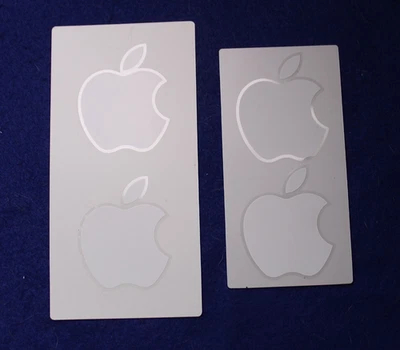 APPLE IPHONE/IPAD LOGO STICKERS set of 4 WHITE - Image 1 of 2
