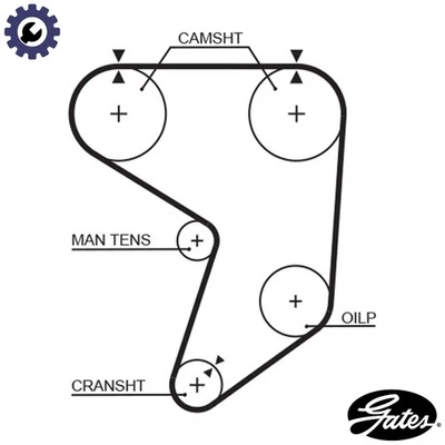 TIMING BELT 5195XS FOR TOYOTA 7M-GE/GTE 3.0L 6cyl SUPRA - Image 1 of 4