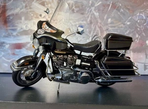 Franklin Mint Harley Davidson Electra Glide Die Cast Motorcycle 1:10 Scale Black - Picture 1 of 7
