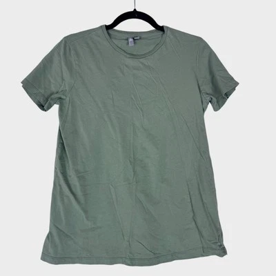 ASOS Size 8 Short Sleeve Womens Olive Green Crewneck TShirt 100% Cotton - Image 1 of 4