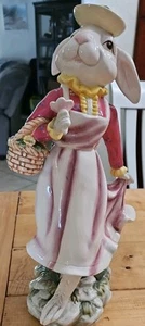 Kaldun & Bogle Rabbit With Basket 16” Hand Painted vintage - Picture 1 of 5