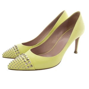 Zapatos de salón GUCCI de cuero con tachuelas punta amarillos EE. UU. 9,0 sin caja excelentes - Imagen 1 de 10