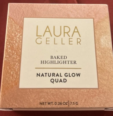 Laura Geller Baked Highlighter Natural Glow Quad 0.26oz/7.5g NIB - Image 1 of 3