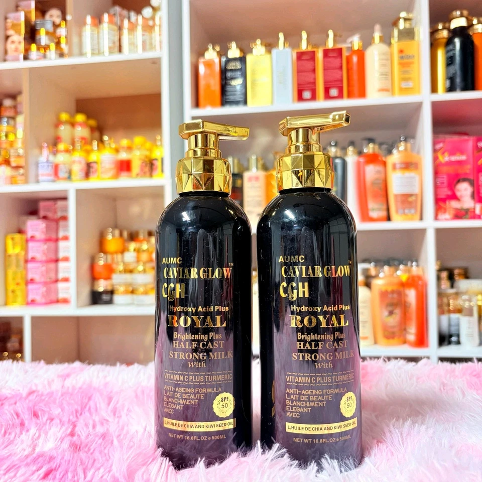 AUMC CAVIAR  GLOW ROYAL(Black)CGG  BODY MILK 500ML X1. SUPER ACTIVE👌,SHIPS FAST - Image 1 of 1