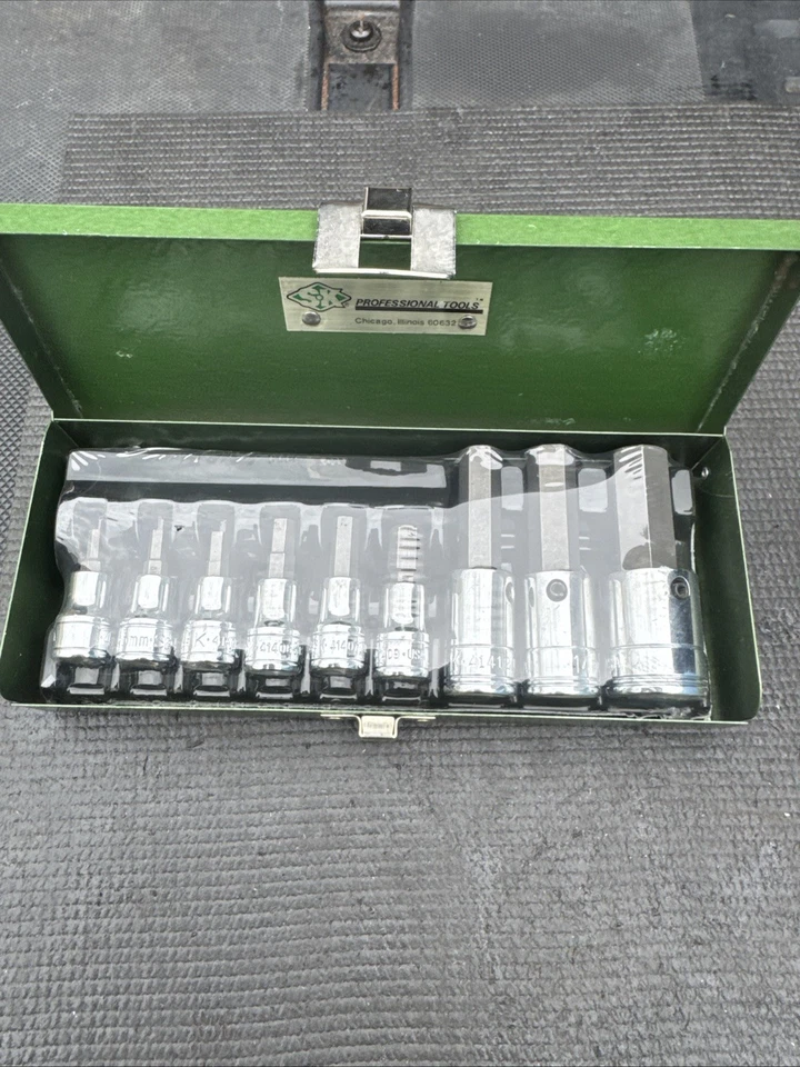 SK Tools USA  19734 9pc METRIC Hex head / Allen 4-17mm 3/8” 1/2” Drive Nos - Image 1 of 4