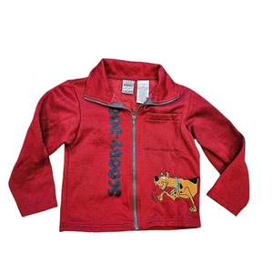 Vtg Scooby Doo Jacket Boys 6 Red Fullzip Fleece Embroidered 2000 Y2K - Picture 1 of 8