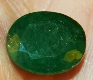7.65 Cts. Natural Mozo Colombian Green Emerald Oval Shape Certified Gemstone - Picture 1 of 4