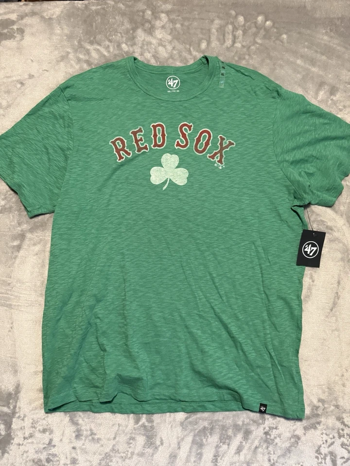 ‘47 BRAND MENS BOSTON RED SOX COTTON T SHIRT SIZE 2XL ORCHARD GREEN - Image 1 of 4