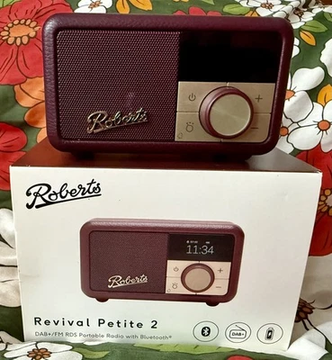 Roberts Revival Petite 2 DAB/DAB+/UKW Radio Bluetooth Wecker Mitternachtsblau  - Bild 1 von 4