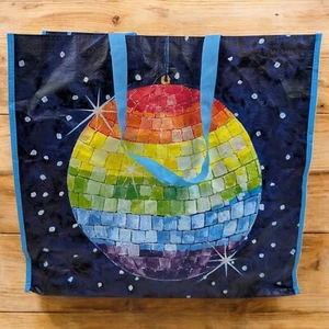 Marshalls Disco Ball Reusable Tote Bag Colorful Rainbow Shopper Cute - Picture 1 of 11
