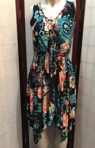 Mlle Gabrielle ärmelloses Sommerkleid mit Blumenmuster Damen Größe S - Bild 1 von 12