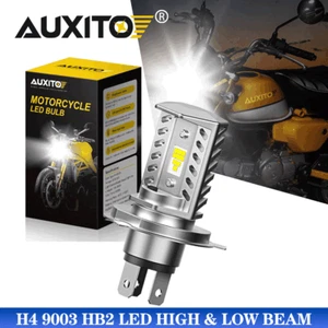 1X AUXITO H4 9003 HB2 LED Bulb Hi/Lo Beam White High Power Motorcycle Headlight - Picture 1 of 9
