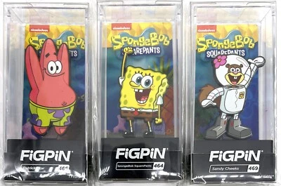 FiGPiN SpongeBob Schwammkopf - SpongeBob #464 Patrick #466 Sandy #469 3er Set - Bild 1 von 2